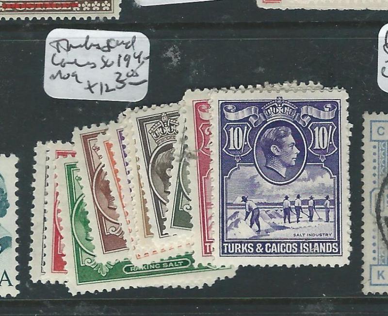 TURKS AND CAICOS  (P2007B) KGVI SG 1ST COLORS  MOG