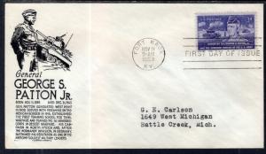 US 1026 George Patton C Anderson Black Typed FDC