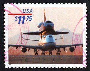 U.S. Used #3262 $11.75 Piggyback Shuttle, Superb. Magenta CDS Cancel. A Gem!