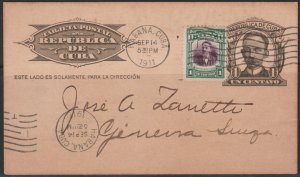 1904 Cuba Stamps Edifil 70 Jose Marti Postal Card Used