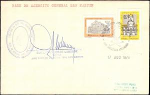 1979 ARGENTINA ANTARCTIC BASE CACHET + SIGNED