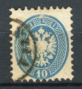 AUSTRIA LEVANT; 1860s classic Eagle Coat of Arms issue used Shade of 10sl.