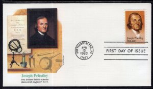 US 2038 Joseph Priestly Fleetwood U/A FDC