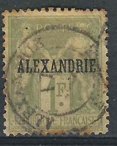 France Off Egypt Alexlandria 13 Y&T 16 Used SOTN F/VF 1899 SCV $22.50