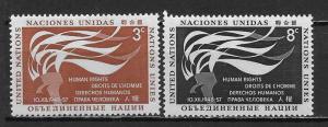 United Nations 57-58 1957 Human Rigths Day set MNH