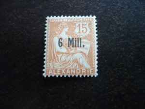 Stamps-French Office Alexandria - Scott# 36-Mint Hinged Part Set of 1 Stamp