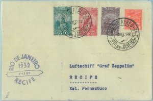 89762 - BRAZIL - Postal History - AIRMAIL COVER to RECIFE via GRAF ZEPPELIN 1932