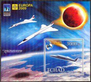 Chad 2009 Space Haley Comet S/S MNH