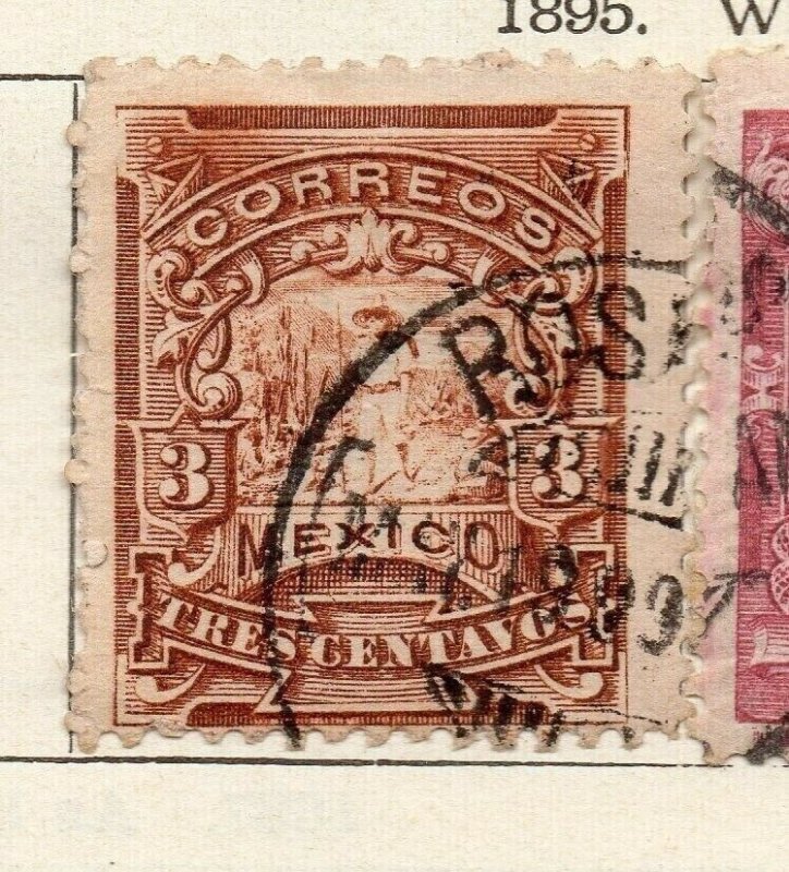Mexico 1895 Early Issue Fine Used 3c. NW-112920
