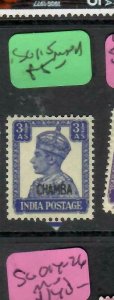 INDIA CHAMBA (P1701B)  KGVI  3 1/2A   SG 115     MNH 