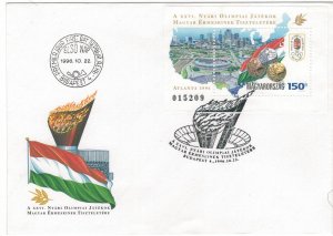 Hungary 1996 FDC Stamps Souvenir Sheet Scott 3554 Sport Olympic Games