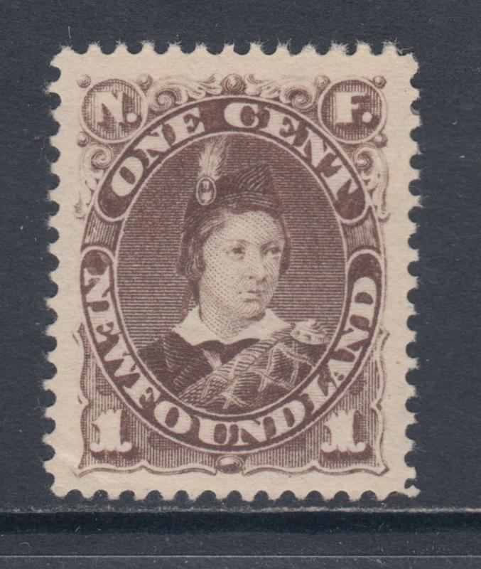 Newfoundland Sc 43 MLH. 1896 1c brown Prince of Wales