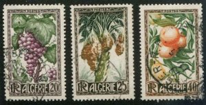 Algeria  SC# 229-31 Fruit set Used SCV $ 3.65