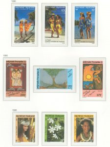 French Polynesia #546-554 Mint (NH) Single (Complete Set) (Flora)