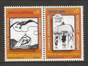 Uruguay Sc 1710-11 NH issue of 1998 - Museum of Humor