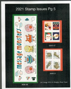 2021 Commemoritive & Definitive Year Set (111 Stamps) Ships with Tracking!!!