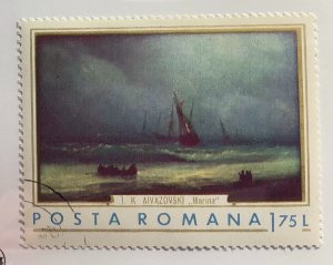 Romania 1971 Scott 2266 CTO - 1.75 L, painting, At Sea by  Ivan K. Aivazovski