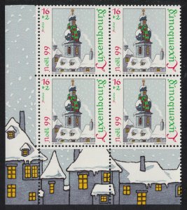 Luxembourg Christmas Corner Block of 4 1999 MNH SG#1509 MI#1484