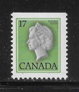 Canada 789a 17c Queen Elizabeth Imperf one side MNH