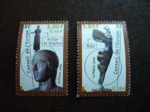 Stamps-France Council of Europe-Scott#1055-1056-Mint Never Hinged Set of 2 Stamp