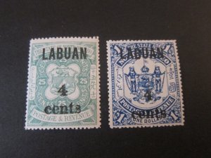 Labuan 1904 Sc 116,118 MNG