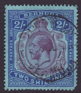 1927 Bermuda 2/ KGV King George V SON used Wmk 4 script Sc# 94 CV $87.50