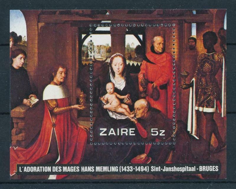 [98465] Zaire 1979 Christmas Weihnachten Noël Painting Memling Christ Sheet MNH