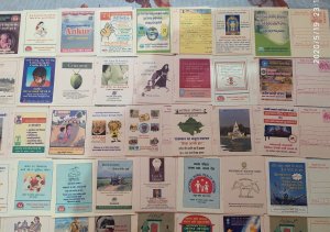 India 200 diff Meghdoot Post Cards on Gandhi Aids Malaria Cancer Health Banking