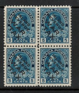 Canada #MR2bi Very Fine Mint Lightly Hinged Block