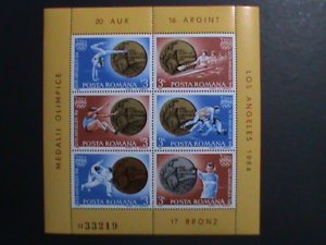 ​ROMANIA 1984-SC3230 SUMMER OLYMPIC GAMES-LOS ANGELES-MEDALISTS- MNH S/S VF