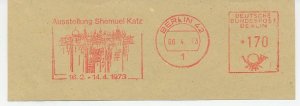 Meter cut Germany 1973 Shemuel Katz - Painter - Exhibition - Judaica