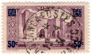 (I.B) French Morocco Postal : Pictorial 50c on 60c OP