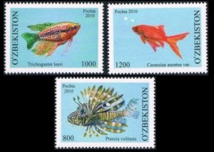 2010 Uzbekistan 911-913 Sea fauna 9,50 €