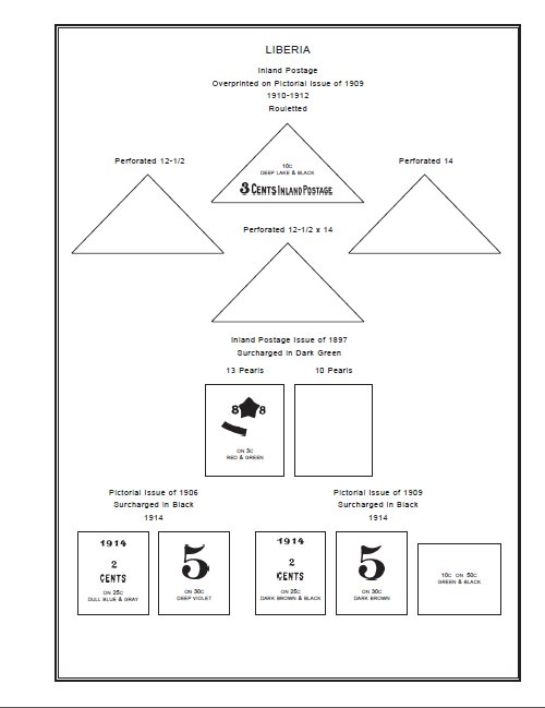 LIBERIA STAMP ALBUM PAGES 1860-2011 (579 PDF digital pages)