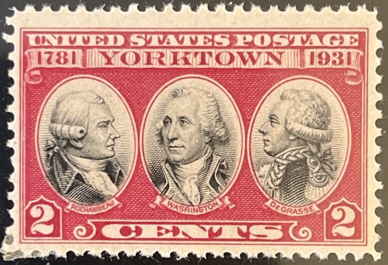 Scott #703 1931 2¢ Yorktown MNH OG flawed