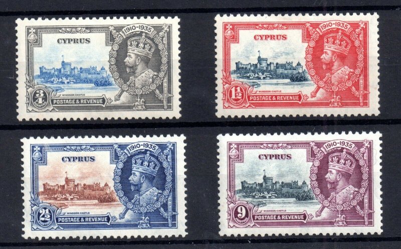 Cyprus 1935 KGV Silver Jubilee mint LHM SG144-147 WS20905