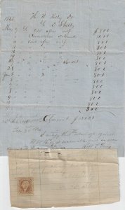 1865-1866 - Settling Physician's Estate - Ephemera 1072