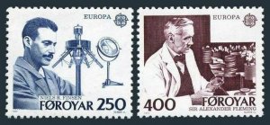 Faroe 95-96,MNH.Mi 84-85. EUROPE CEPT-1983, Nobel Prize winners. Finsen,Fleming.