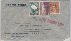43395- ARGENTINA - AIRMAIL COVER to ITALY - 14.02.1940 - LATI: Via condor