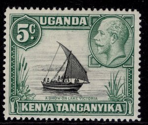 KENYA UGANDA TANGANYIKA GV SG111a, 5c black & green M MINT. Cat £42. ROPE JOINED