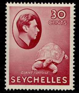 SEYCHELLES GVI SG142, 30c carmine, LH MINT. Cat £50.