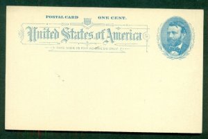 US #UX11 5¢ blue, unused (not preprinted), VF