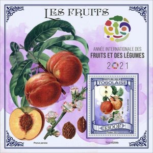 Togo 2021 MNH Fruits Stamps Intl Year of Fruit & Vegetables Nature 1v S/S