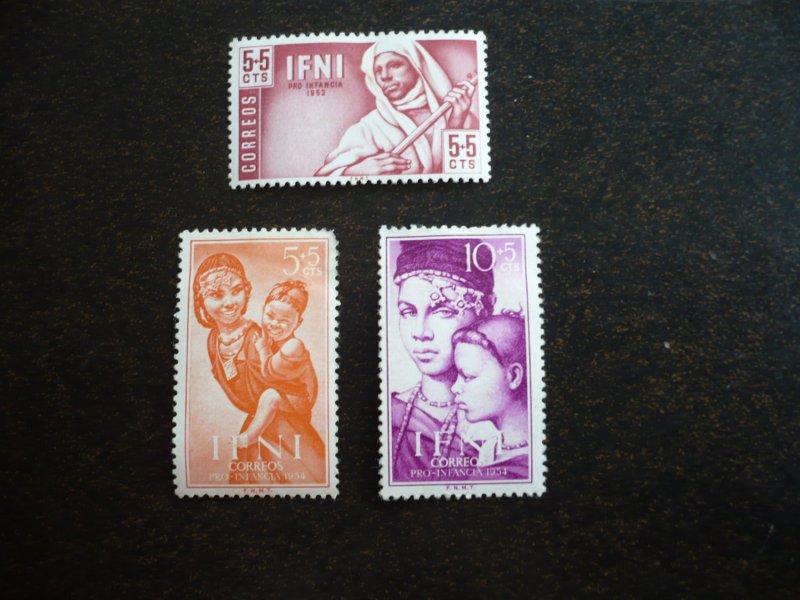 Stamps - Ifni - Scott# B13, B17-B18 - Mint Hinged Set of 3 Stamps