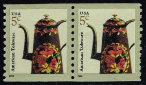 US #3612 Toleware Coffeepot; Used Pair