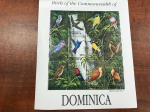 Dominica bird sheet of 12 stamps MNH