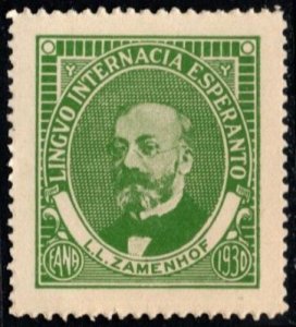 1930 Poster Stamp Universal Esperanto Association L.L. Zamenhof