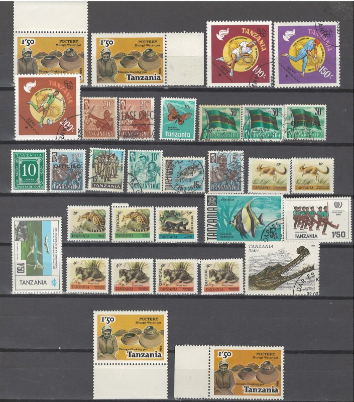 COLLECTION LOT # 54L TANZANIA 68 STAMPS CLEARANCE