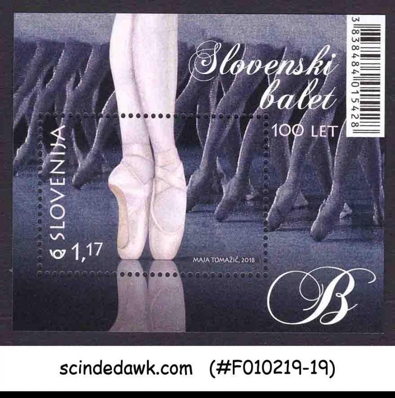 SLOVENIA - 2018 100 YEARS OF SLOVENE BALLET - MINIATURE SHEET MNH