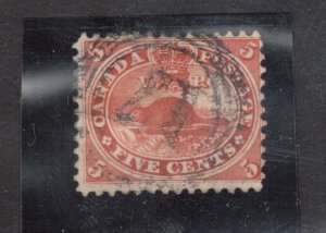 Canada #15 VF Used With Ideal 4 Ring 17 Cancel